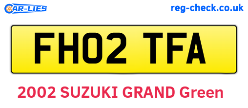 FH02TFA are the vehicle registration plates.