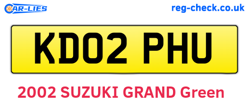 KD02PHU are the vehicle registration plates.