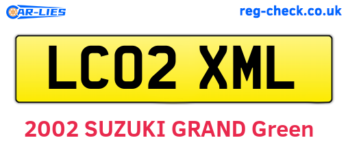 LC02XML are the vehicle registration plates.