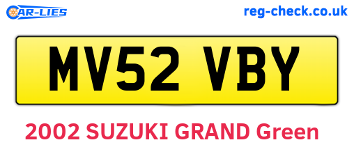 MV52VBY are the vehicle registration plates.