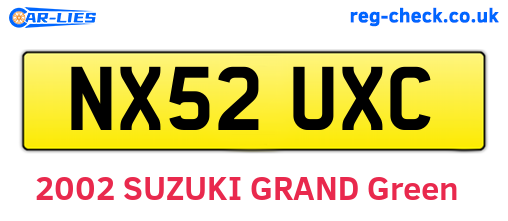 NX52UXC are the vehicle registration plates.