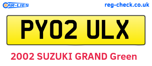 PY02ULX are the vehicle registration plates.