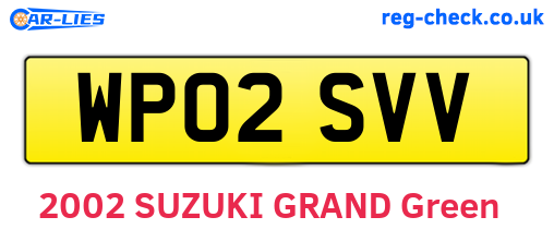 WP02SVV are the vehicle registration plates.