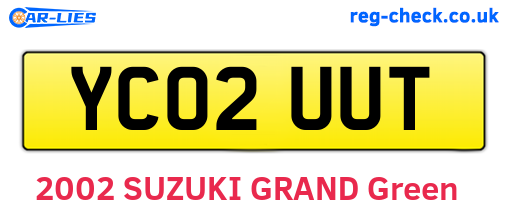YC02UUT are the vehicle registration plates.