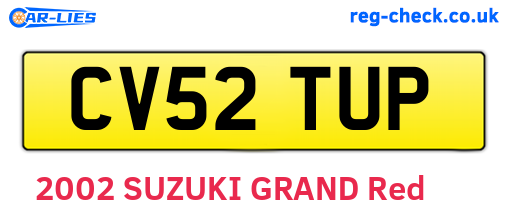CV52TUP are the vehicle registration plates.