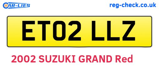 ET02LLZ are the vehicle registration plates.