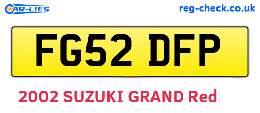 FG52DFP are the vehicle registration plates.