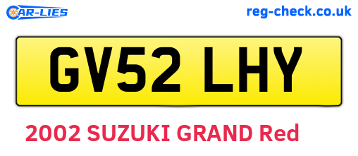 GV52LHY are the vehicle registration plates.