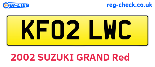 KF02LWC are the vehicle registration plates.