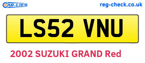 LS52VNU are the vehicle registration plates.