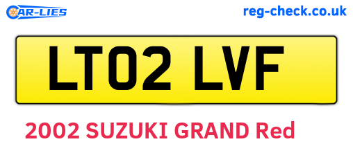 LT02LVF are the vehicle registration plates.
