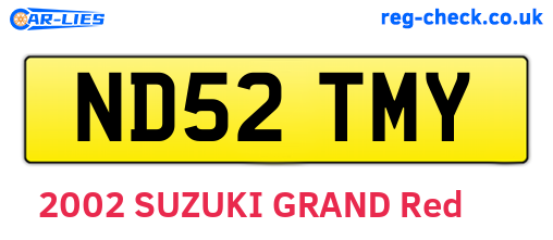 ND52TMY are the vehicle registration plates.