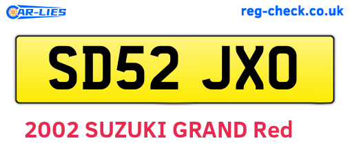 SD52JXO are the vehicle registration plates.