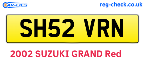 SH52VRN are the vehicle registration plates.
