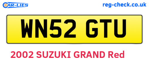 WN52GTU are the vehicle registration plates.