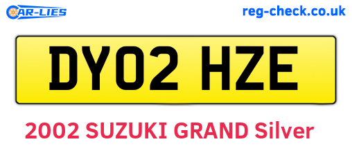 DY02HZE are the vehicle registration plates.