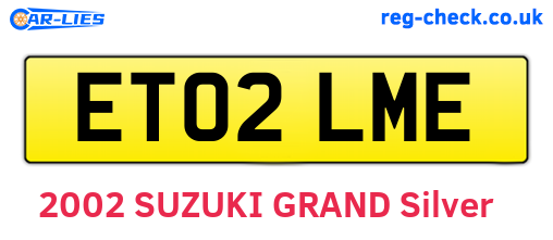 ET02LME are the vehicle registration plates.