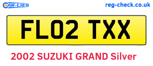 FL02TXX are the vehicle registration plates.