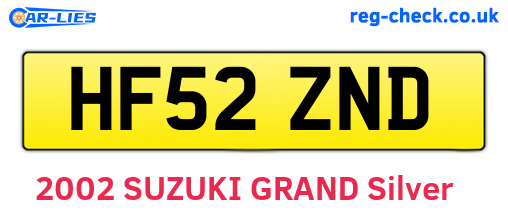 HF52ZND are the vehicle registration plates.