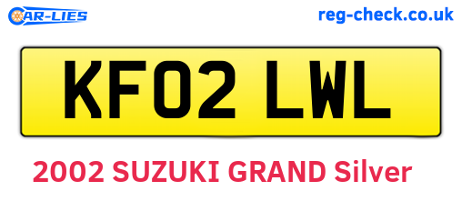 KF02LWL are the vehicle registration plates.
