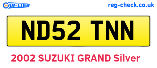 ND52TNN are the vehicle registration plates.