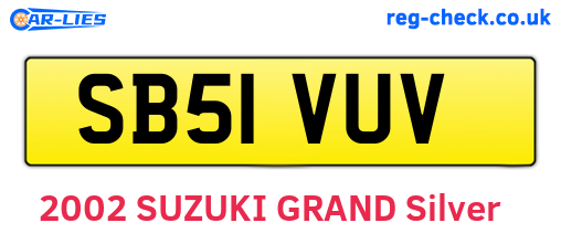 SB51VUV are the vehicle registration plates.