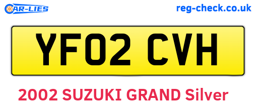YF02CVH are the vehicle registration plates.