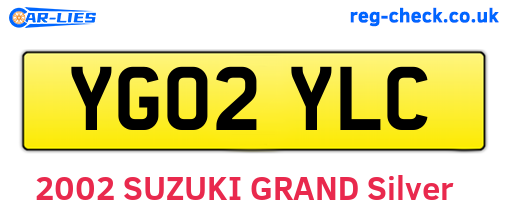 YG02YLC are the vehicle registration plates.