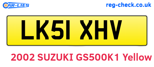 LK51XHV are the vehicle registration plates.