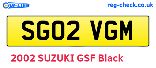 SG02VGM are the vehicle registration plates.