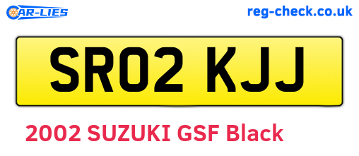 SR02KJJ are the vehicle registration plates.