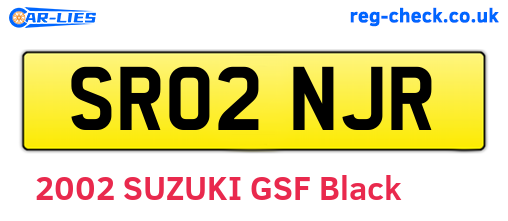 SR02NJR are the vehicle registration plates.