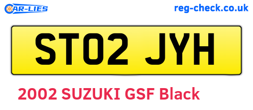 ST02JYH are the vehicle registration plates.