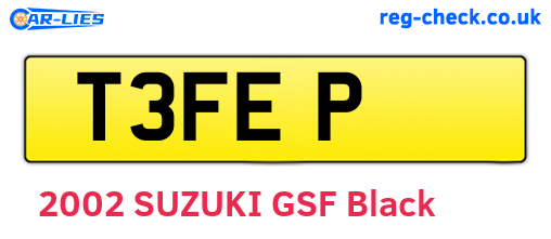 T3FEP are the vehicle registration plates.