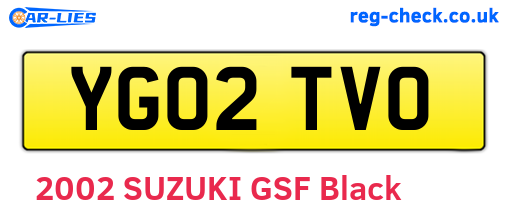 YG02TVO are the vehicle registration plates.
