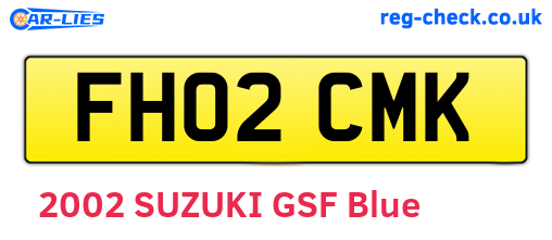 FH02CMK are the vehicle registration plates.