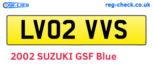 LV02VVS are the vehicle registration plates.