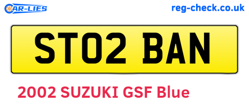 ST02BAN are the vehicle registration plates.