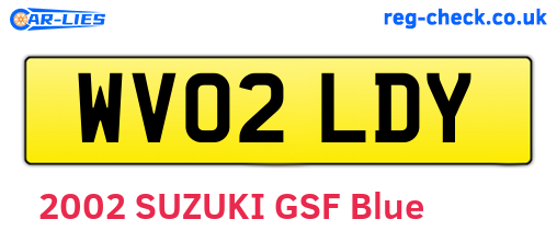 WV02LDY are the vehicle registration plates.