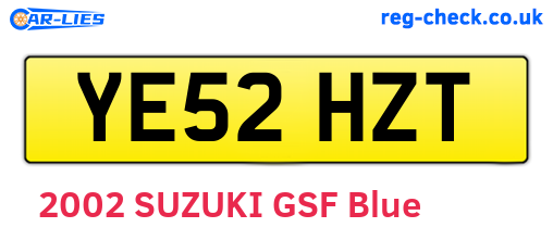 YE52HZT are the vehicle registration plates.