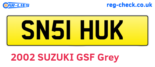 SN51HUK are the vehicle registration plates.