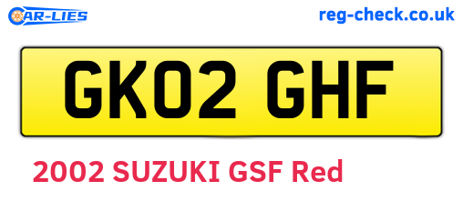 GK02GHF are the vehicle registration plates.