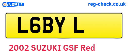 L6BYL are the vehicle registration plates.