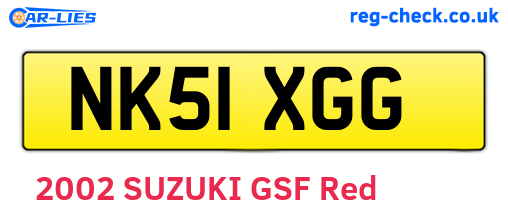 NK51XGG are the vehicle registration plates.