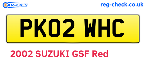 PK02WHC are the vehicle registration plates.