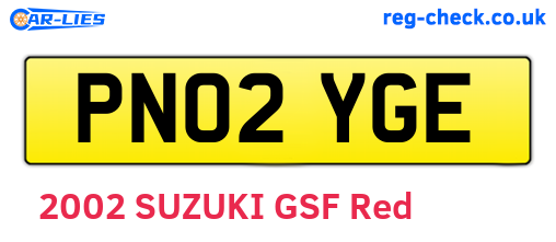 PN02YGE are the vehicle registration plates.