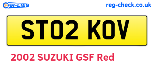 ST02KOV are the vehicle registration plates.