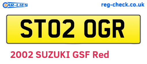 ST02OGR are the vehicle registration plates.