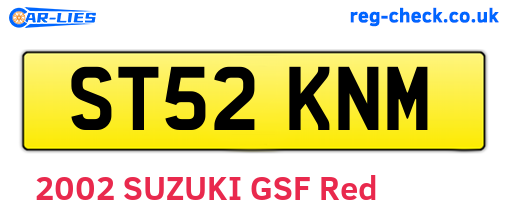 ST52KNM are the vehicle registration plates.