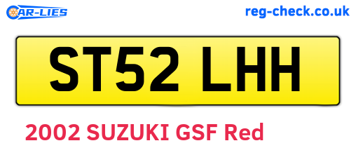 ST52LHH are the vehicle registration plates.